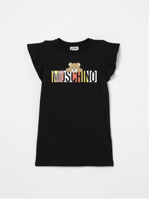 Abito bambina nera MOSCHINO KIDS | HDV0G8LBA00//60100